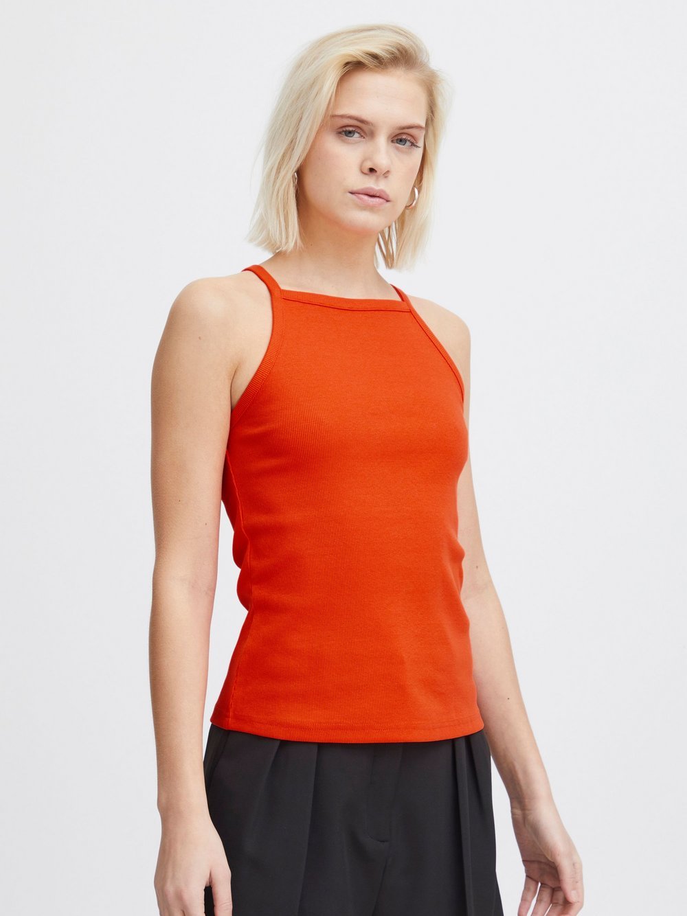 Ichi Top Damen Baumwolle orange, S