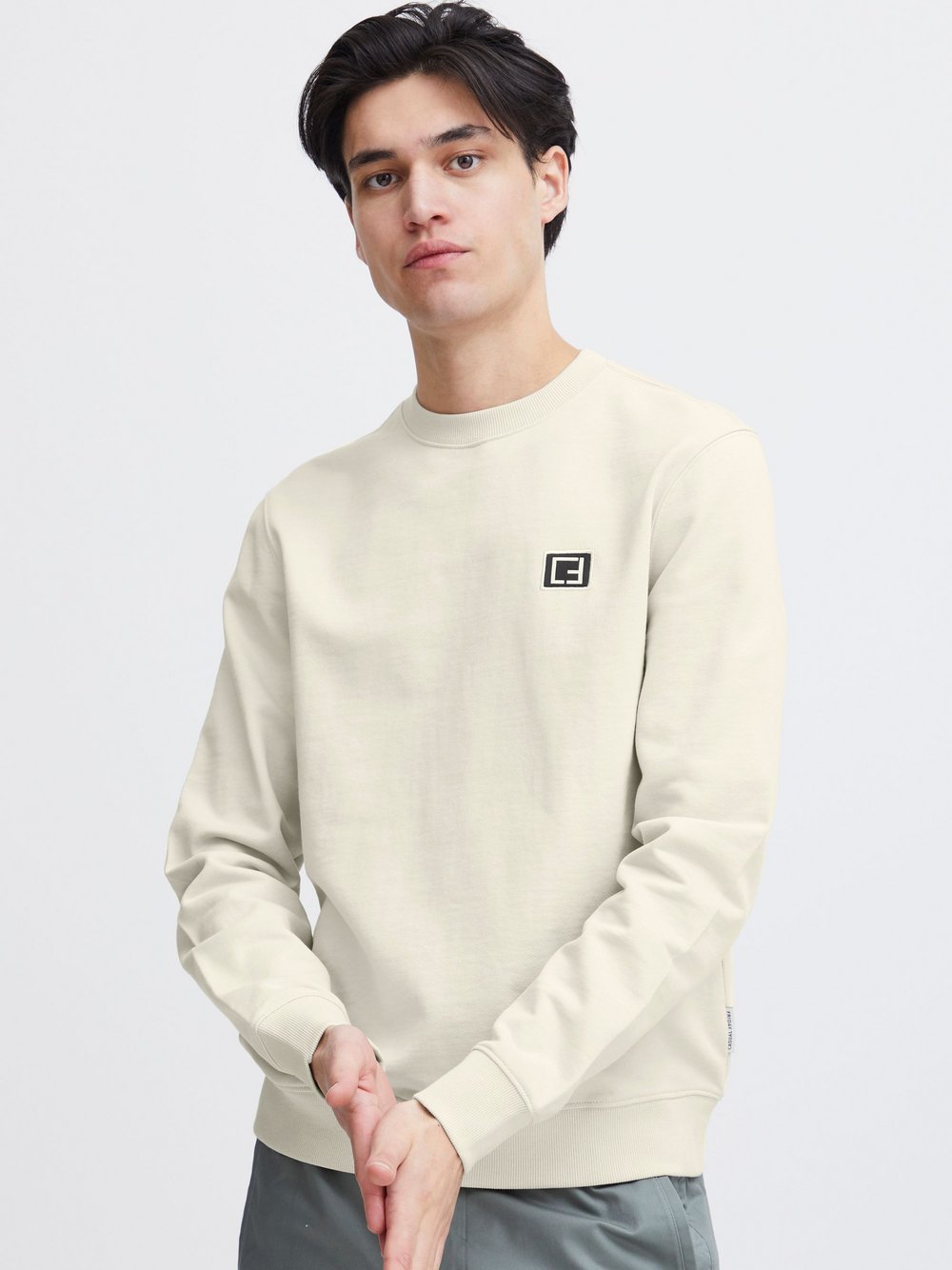 CASUAL FRIDAY Sweatshirt Herren Baumwolle beige, XXXL