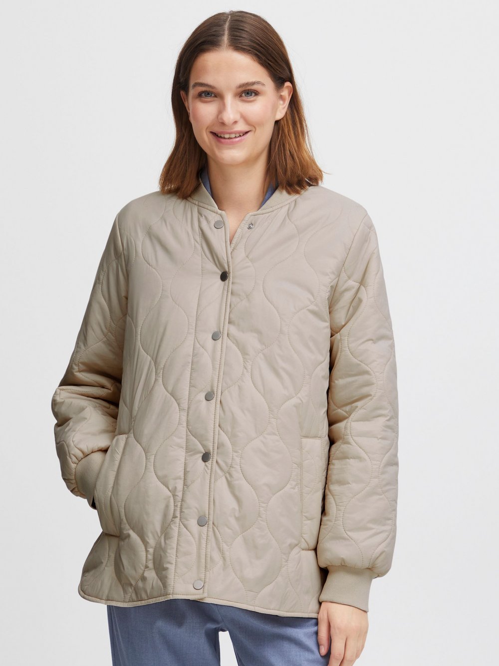 B.Young Jacke Damen beige strukturiert, 38