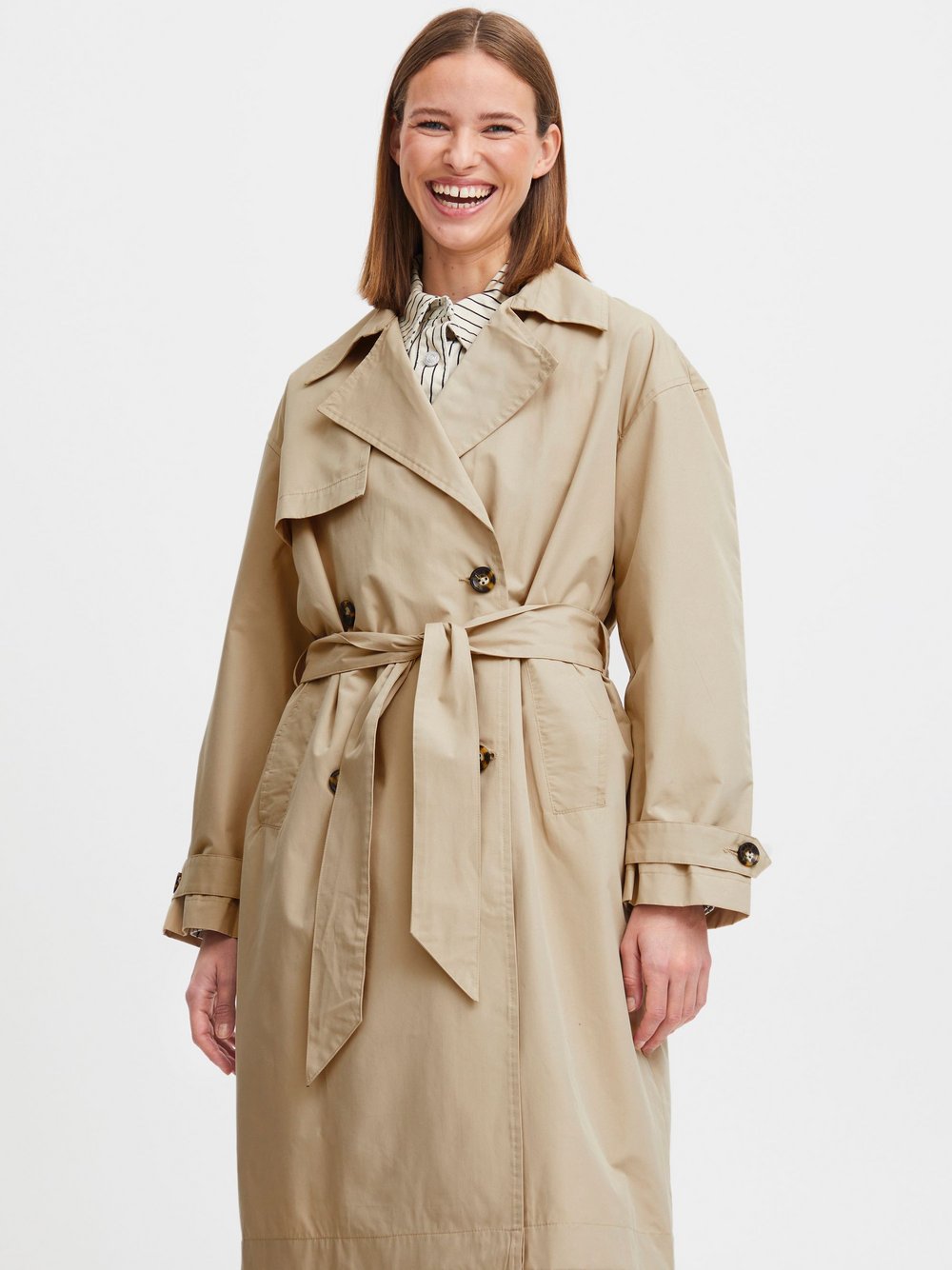 B.Young Trenchcoat Damen beige, 34