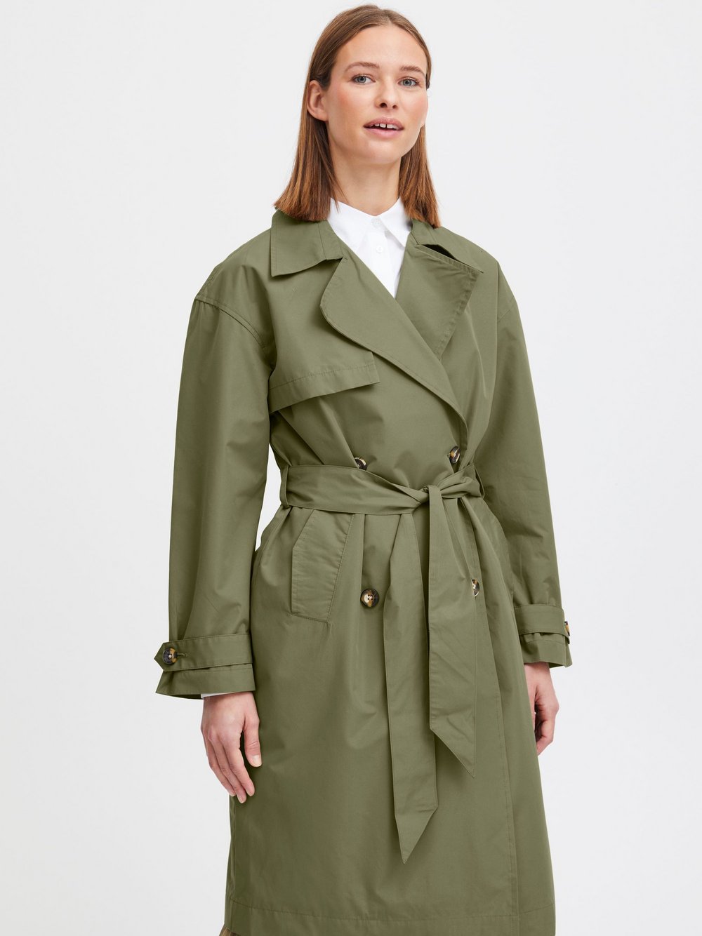 B.Young Trenchcoat Damen grün, 40