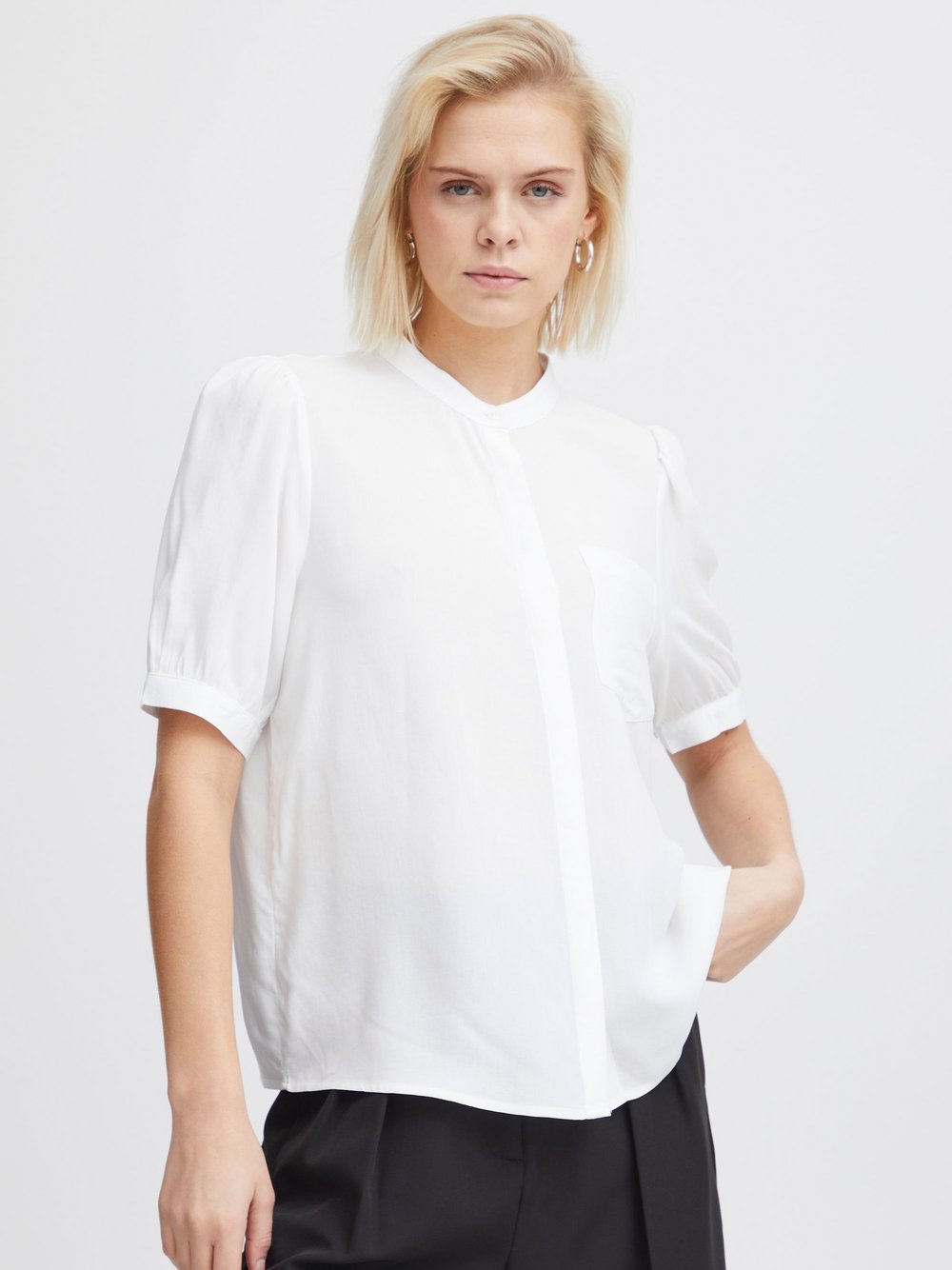 Ichi Shirttop Damen Viskose weiß, 38