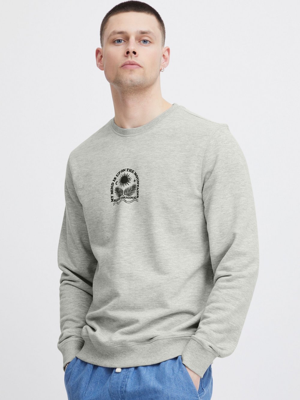 BLEND Sweatshirt Herren grau, M