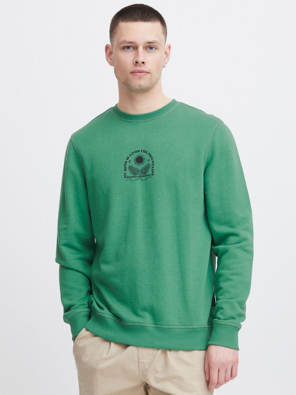 BLEND Sweatshirt Herren grün, L