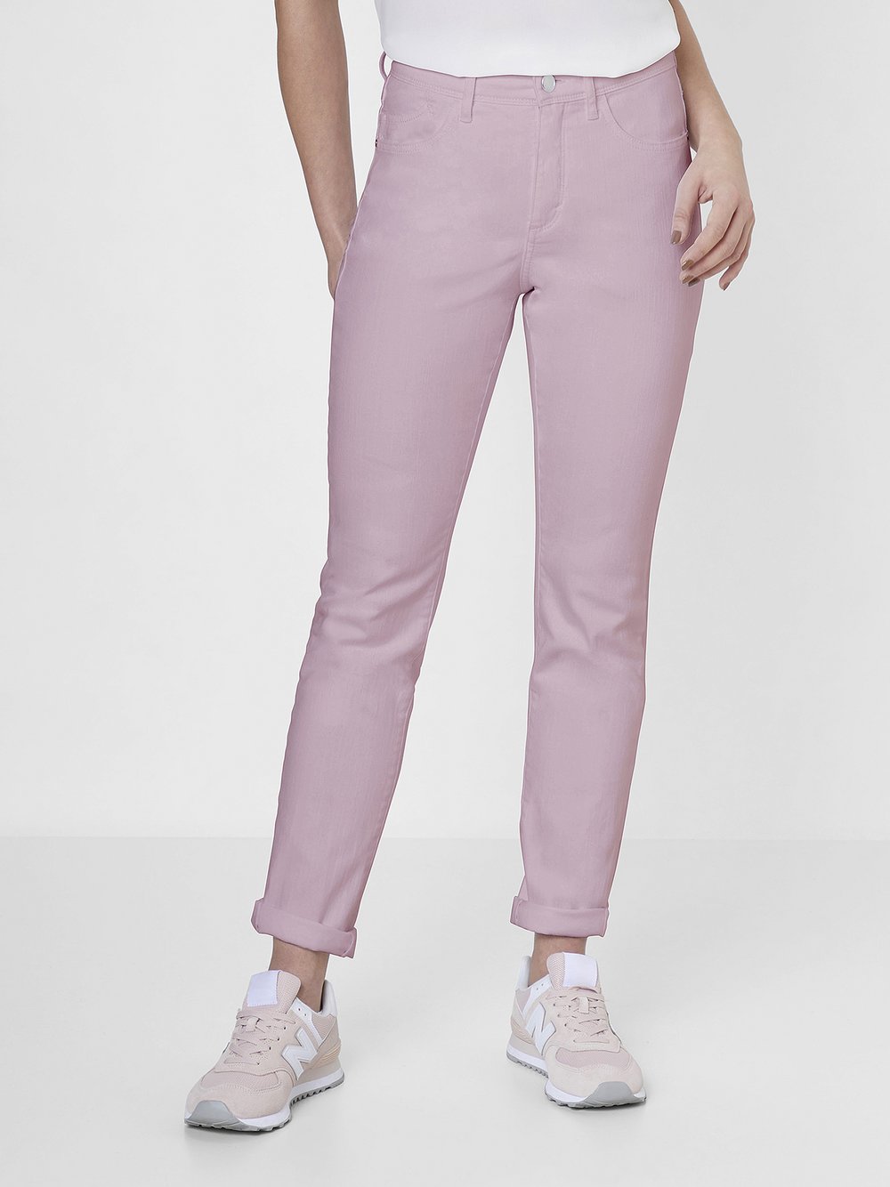 Paddock`s 5-Pocket Hose Damen Baumwolle pink, 44-34