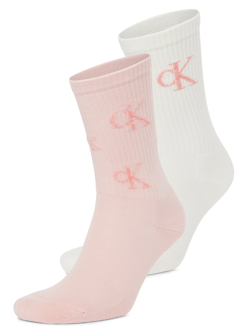 Calvin Klein Jeans Socken 2er-Pack Damen Baumwolle rosa gemustert, ONE SIZE