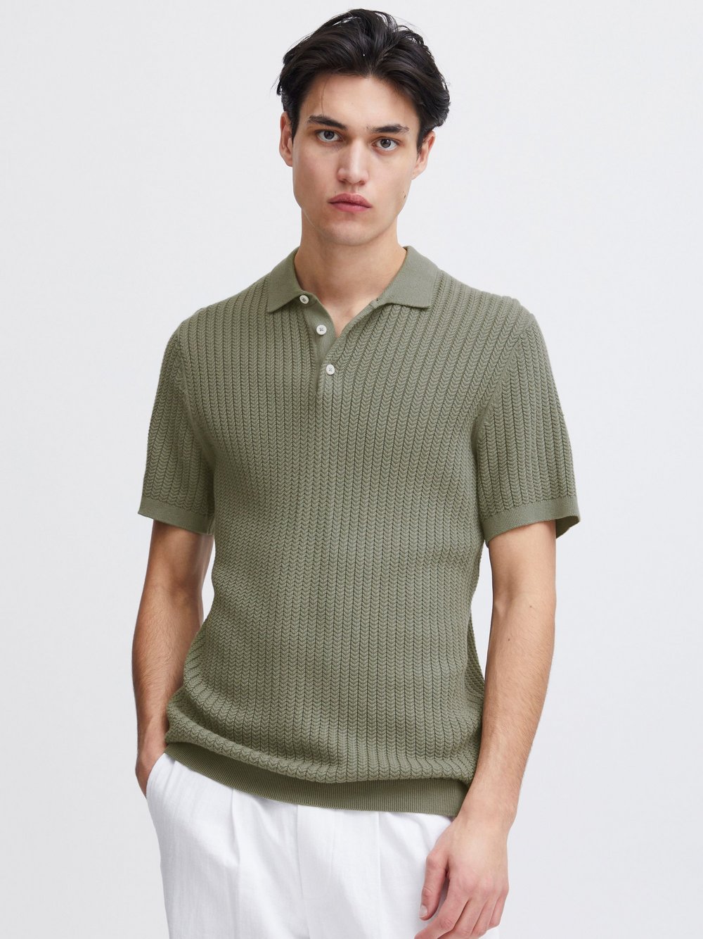 CASUAL FRIDAY Poloshirt Herren Baumwolle grün, M