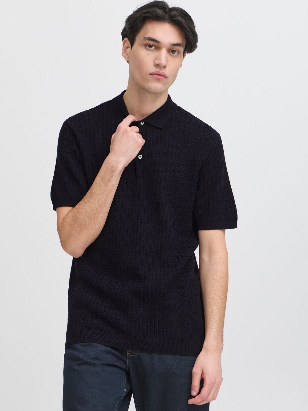 CASUAL FRIDAY Poloshirt Herren Baumwolle blau, XXXL