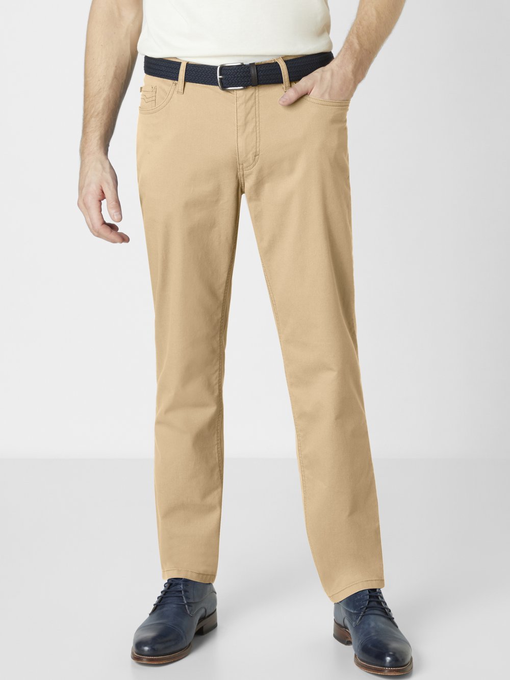 Redpoint 5-Pocket Hose Herren Baumwolle beige bedruckt, 31-34