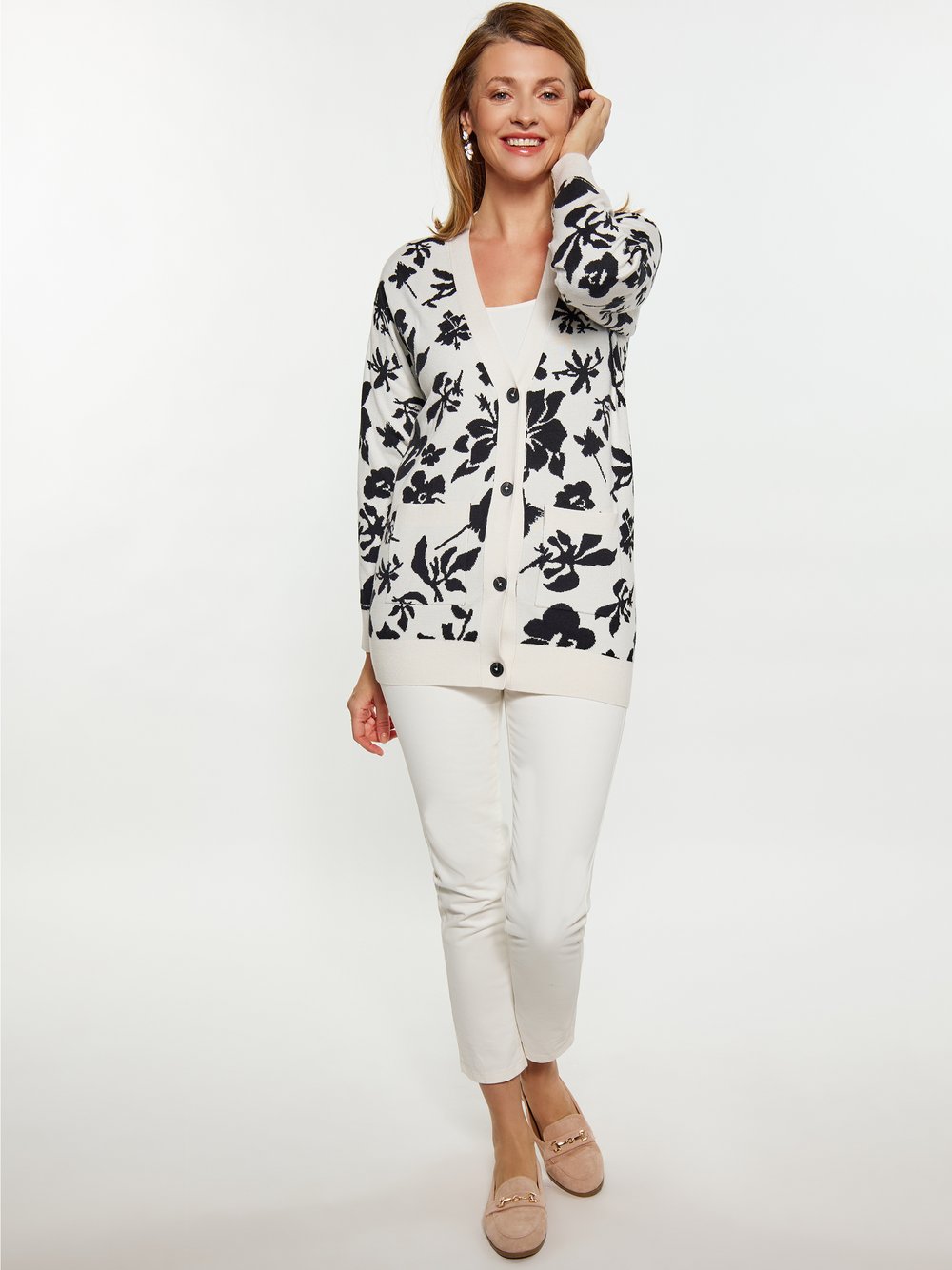 Usha Cardigan Damen mehrfarbig gemustert, M