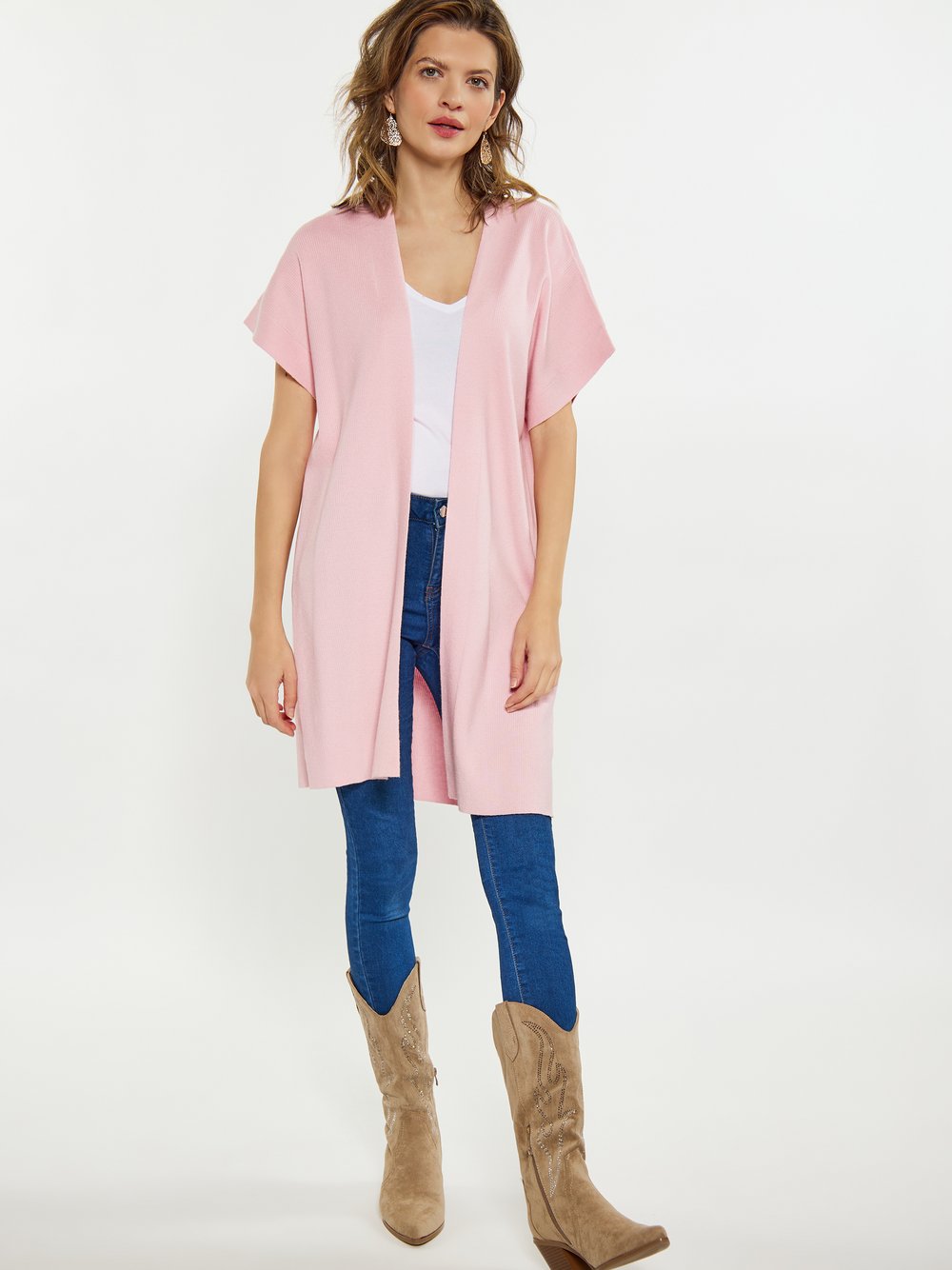 Usha Cardigan Damen Viskose rosa, S