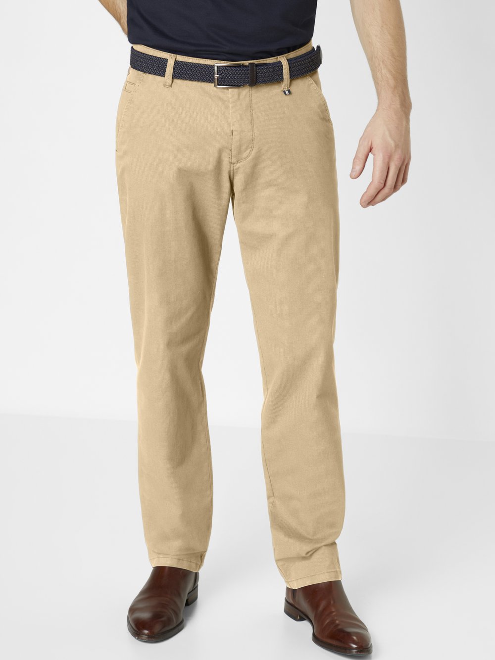 Redpoint Chino Herren Baumwolle beige bedruckt, 52-34