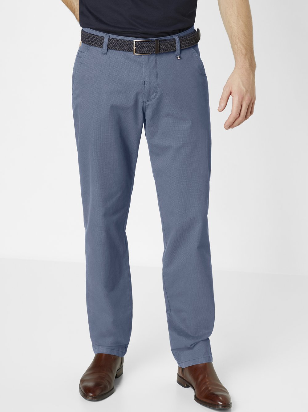 Redpoint Chino Herren Baumwolle blau bedruckt, 38-32