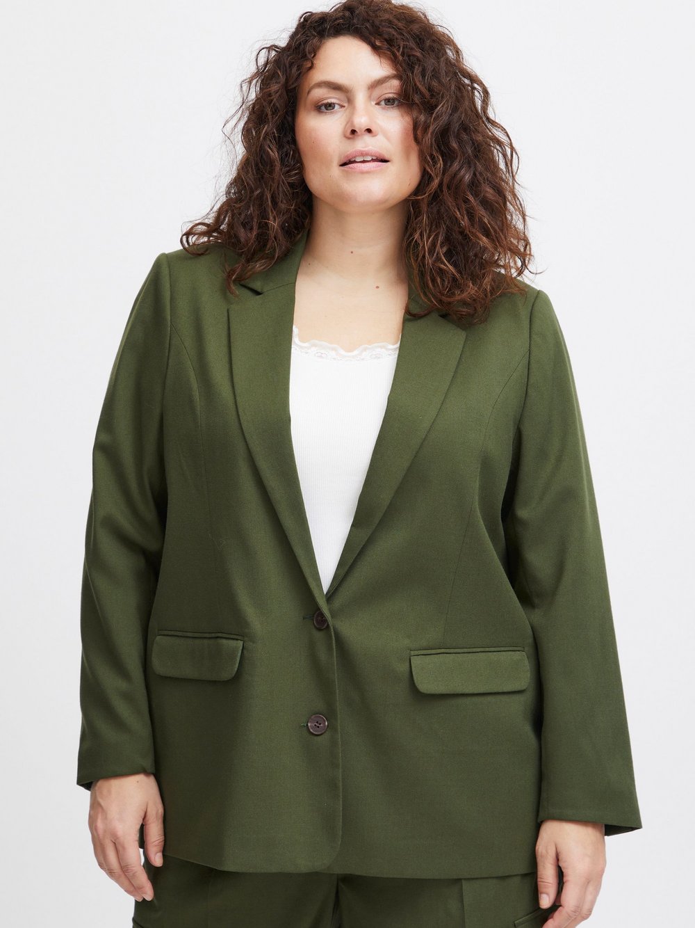 fransa Blazer Damen Baumwolle grün, 44