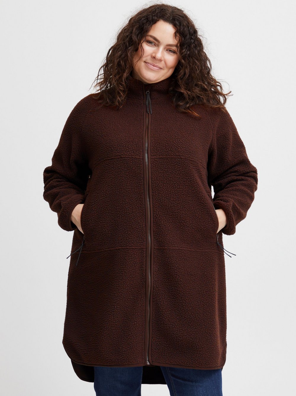 fransa Fellimitatjacke Damen braun, 44