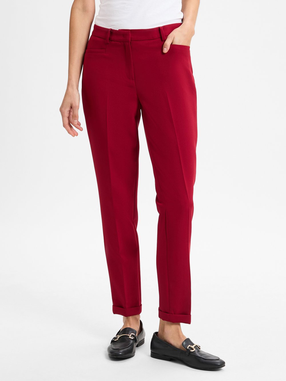 More & More Stoffhose Damen rot, 34