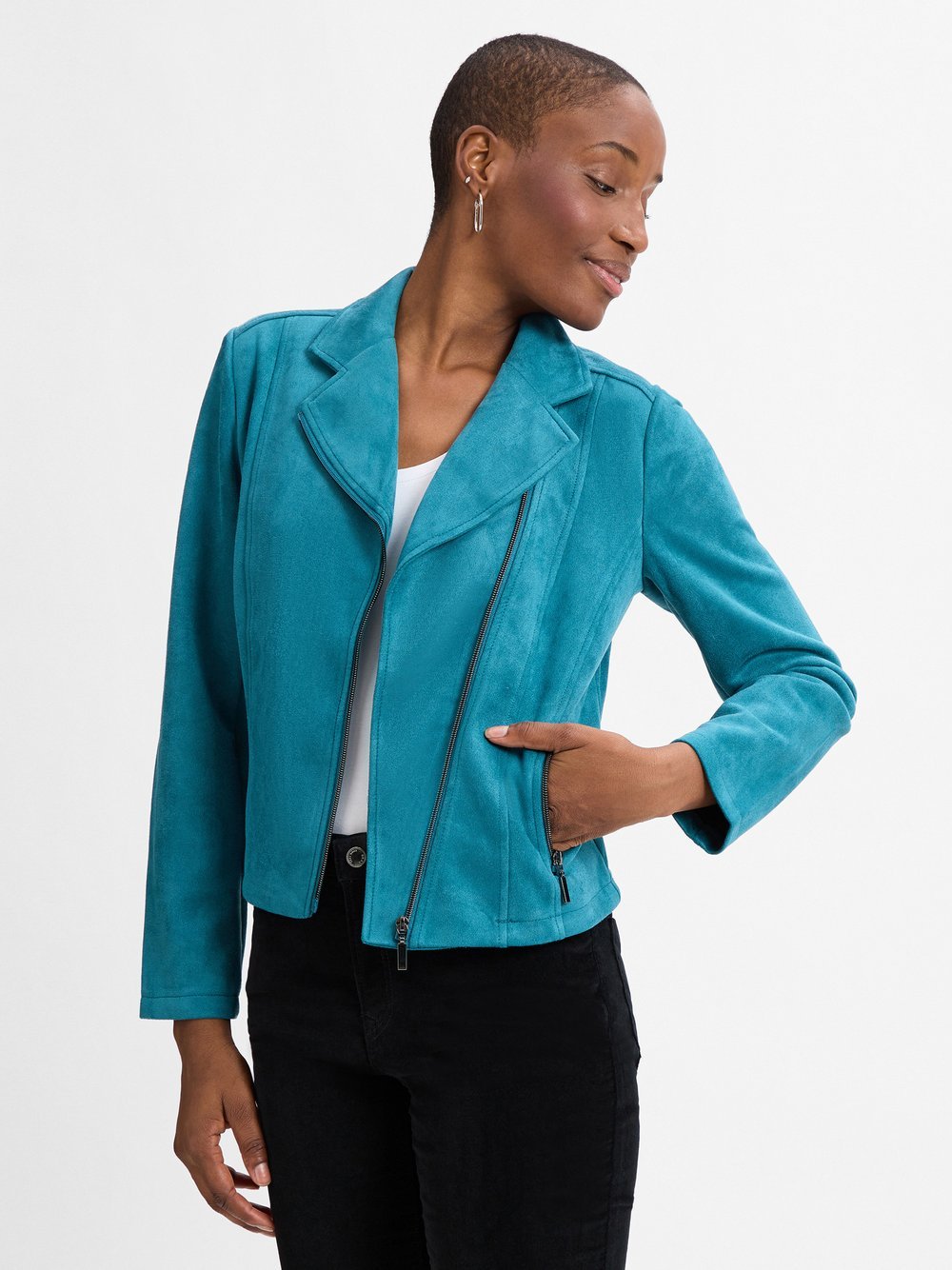 Betty Barclay Jacke Damen Kunstleder blau, 44