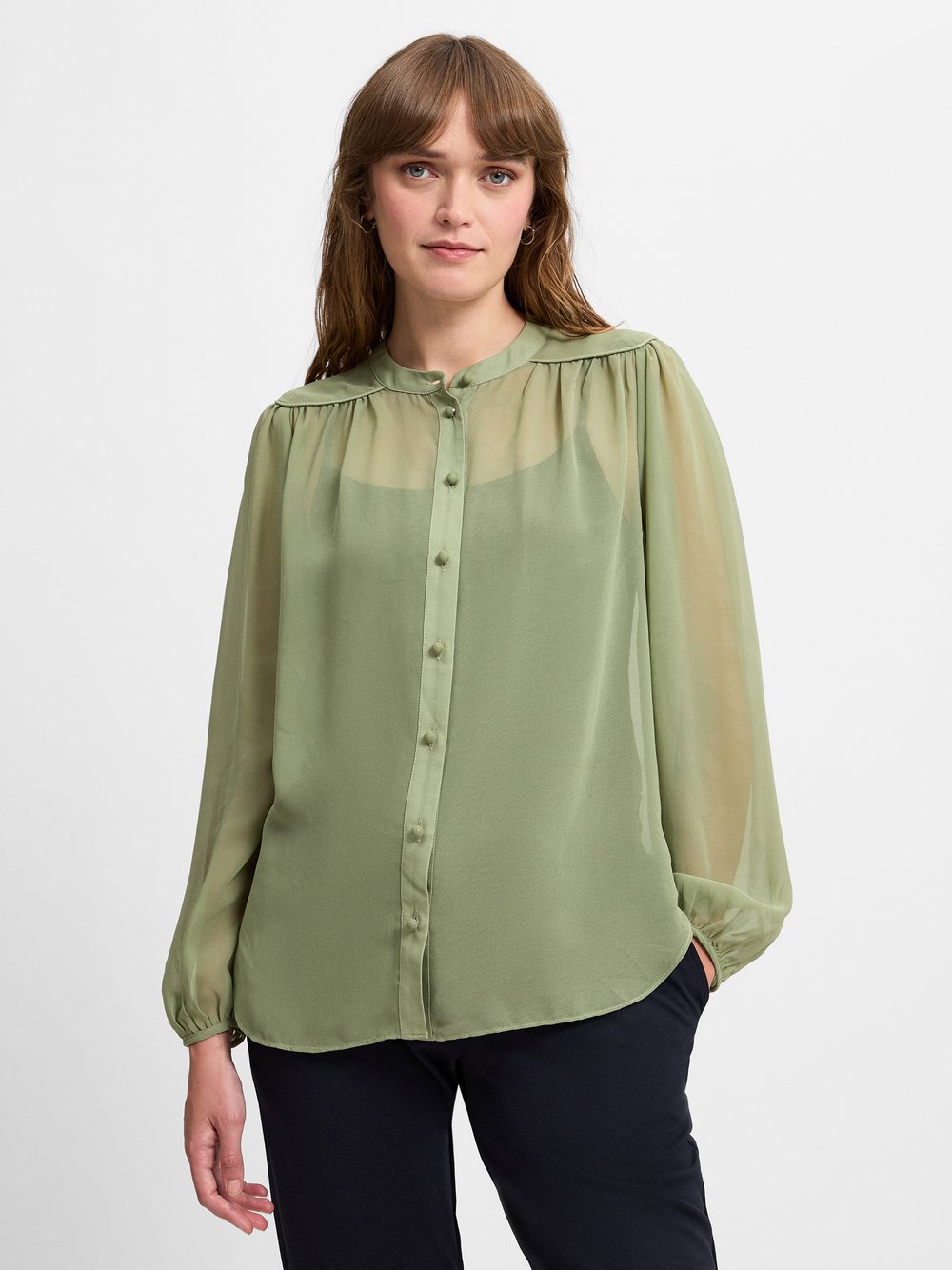 Franco Callegari Collection Bluse Damen Chiffon grün, 40