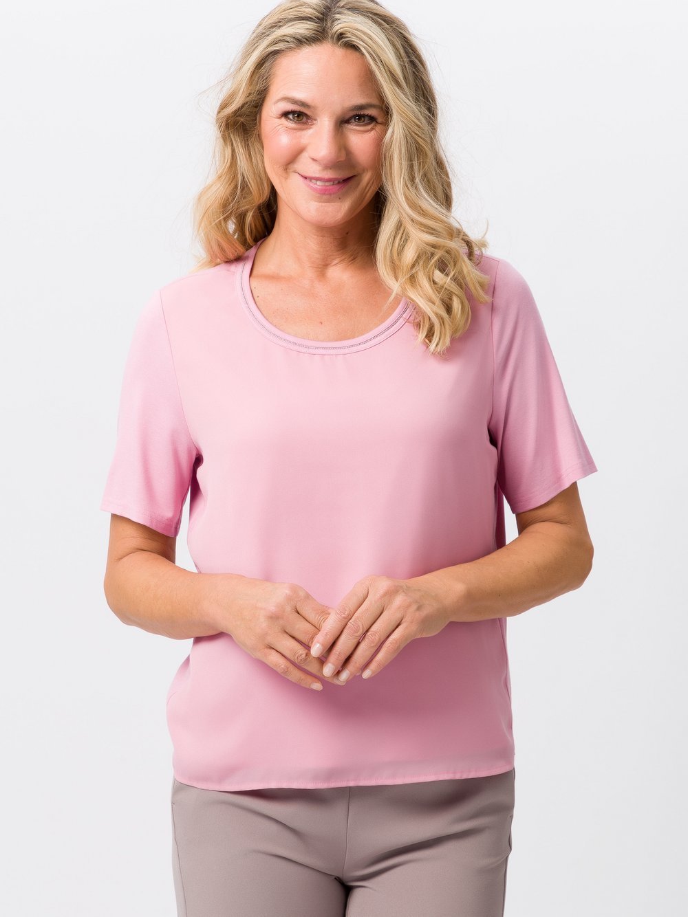 Frank Walder Blusenshirt Damen Viskose rosa, 52