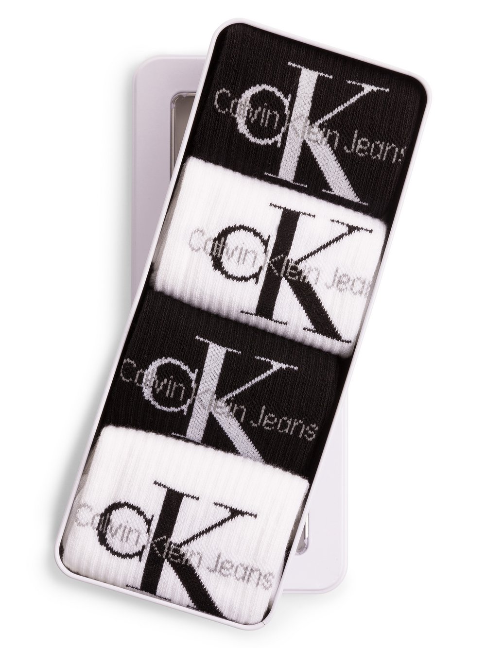 Calvin Klein Socken im 4er-Pack Herren Baumwolle mehrfarbig gemustert, ONE SIZE