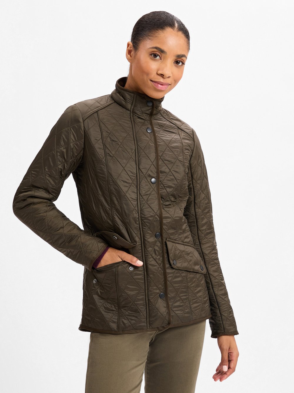 Barbour Steppjacke Damen Polyamid grün, 38