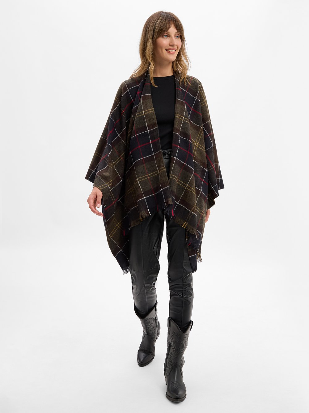 Barbour Poncho Damen mehrfarbig kariert, 50