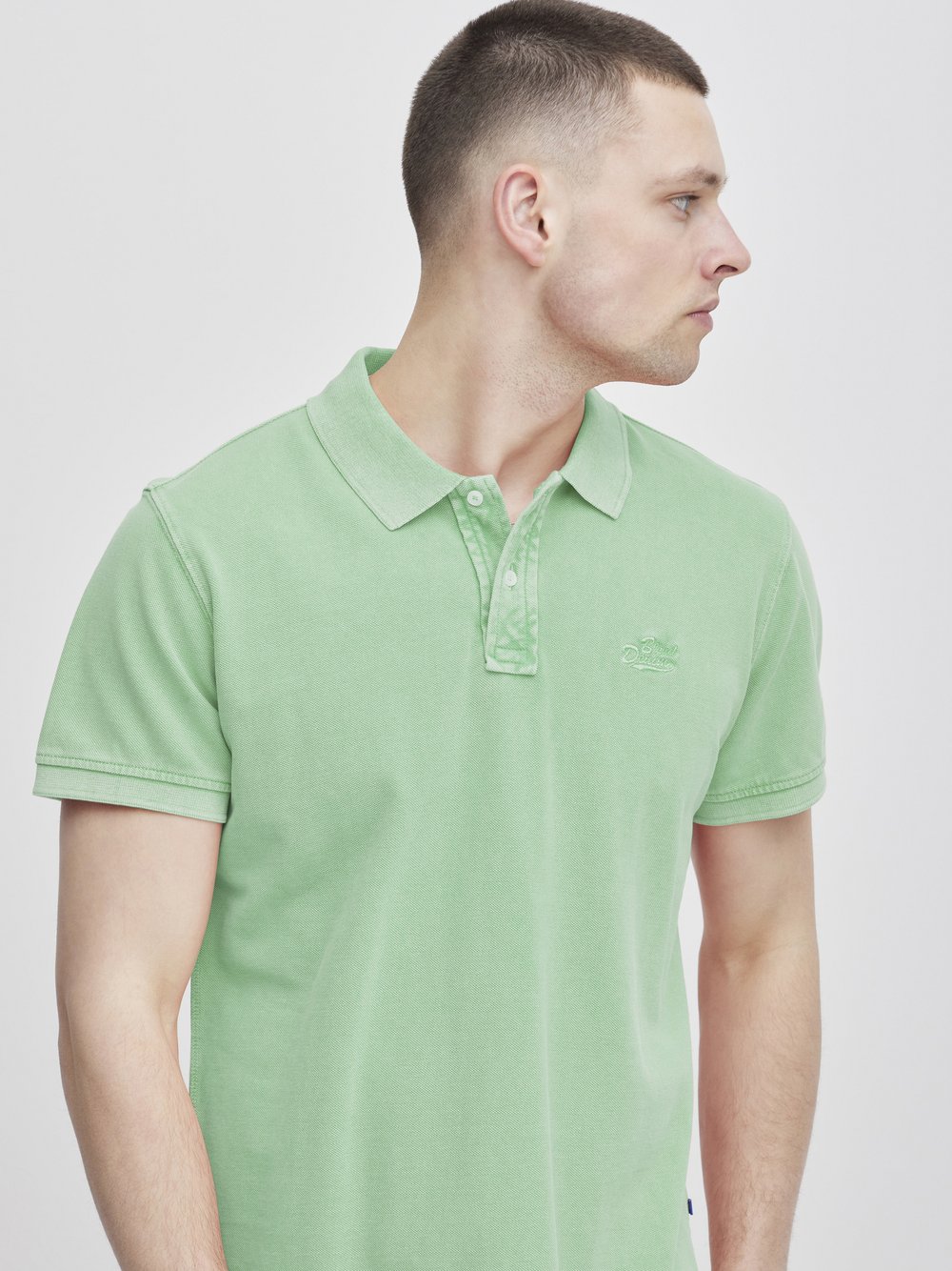 BLEND Poloshirt Herren Baumwolle grün, XL