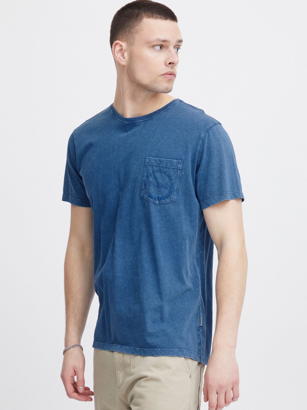 BLEND T-Shirt Herren Baumwolle blau, XXXL