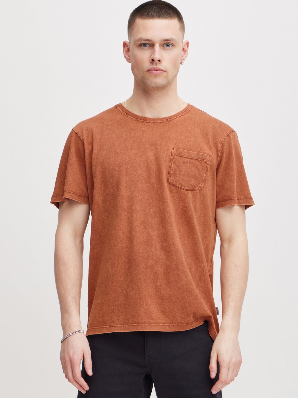 BLEND T-Shirt Herren Baumwolle braun, M