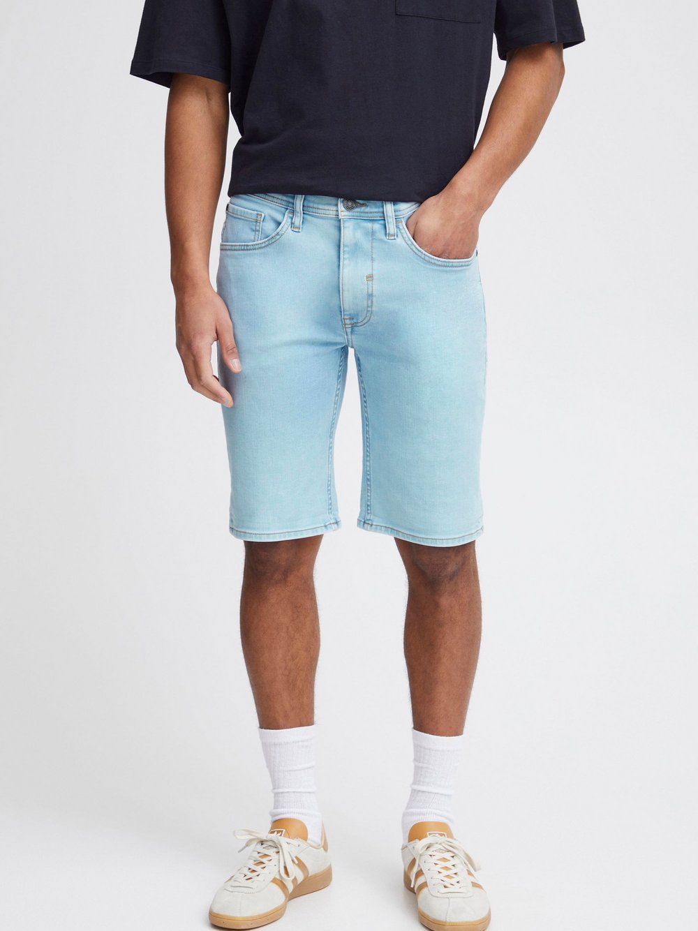 BLEND Shorts Herren Baumwolle blau, M