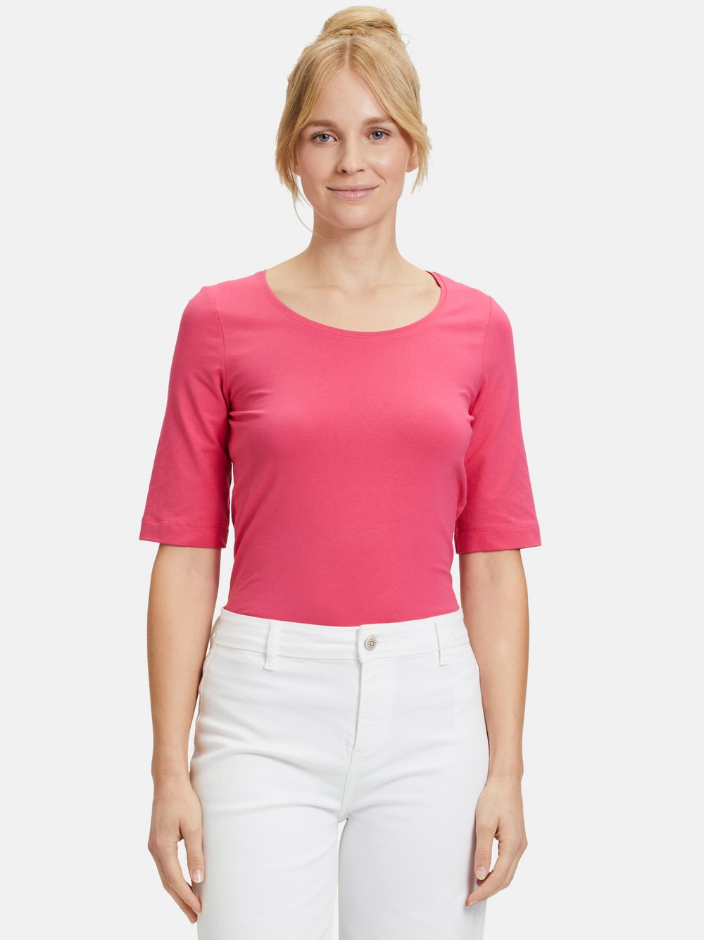 Cartoon Basic Shirt Damen Baumwolle rosa, 34