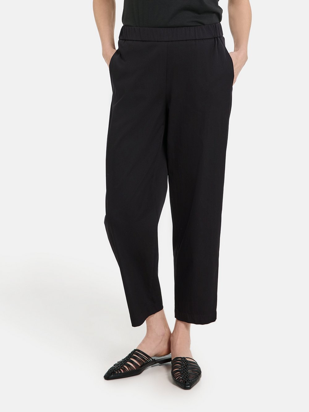 Gerry Weber Schlupfhose Damen Baumwolle schwarz, 36