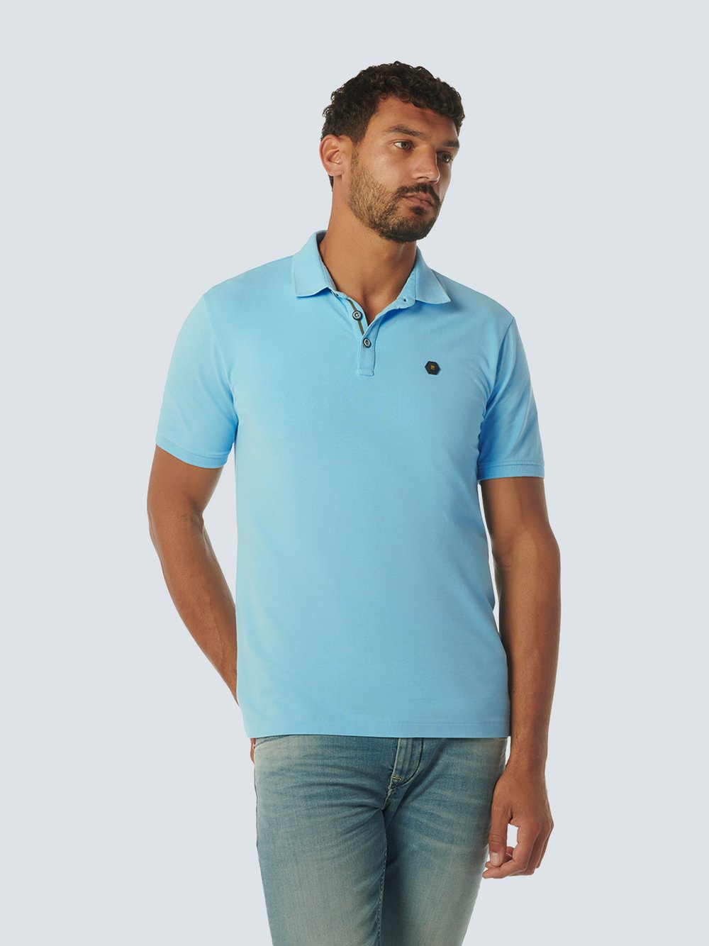 No Excess Klassisches Polo Herren Baumwolle blau, XL