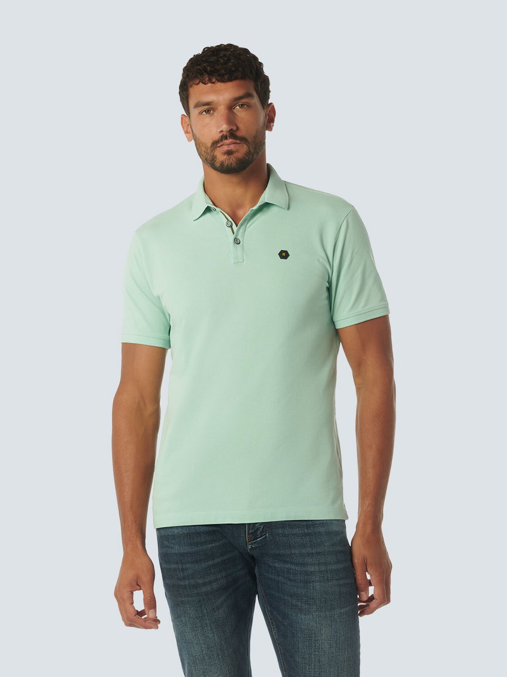 No Excess Klassisches Polo Herren Baumwolle grün, XL