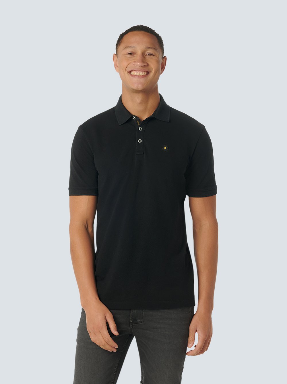 No Excess Klassisches Polo Herren Baumwolle schwarz, S