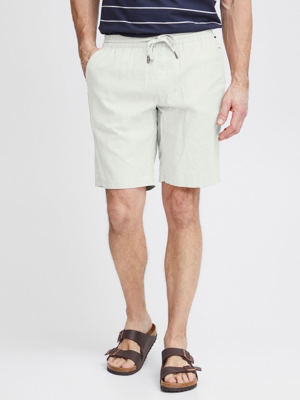 FQ1924 Leinenshorts Herren Baumwolle weiß, XXL