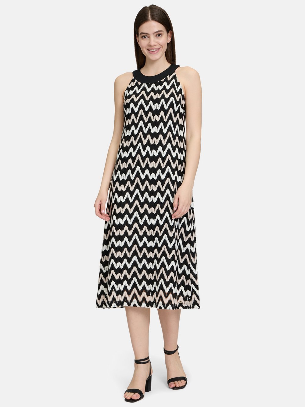 Betty & Co Neckholder Kleid Damen braun gestreift, 36