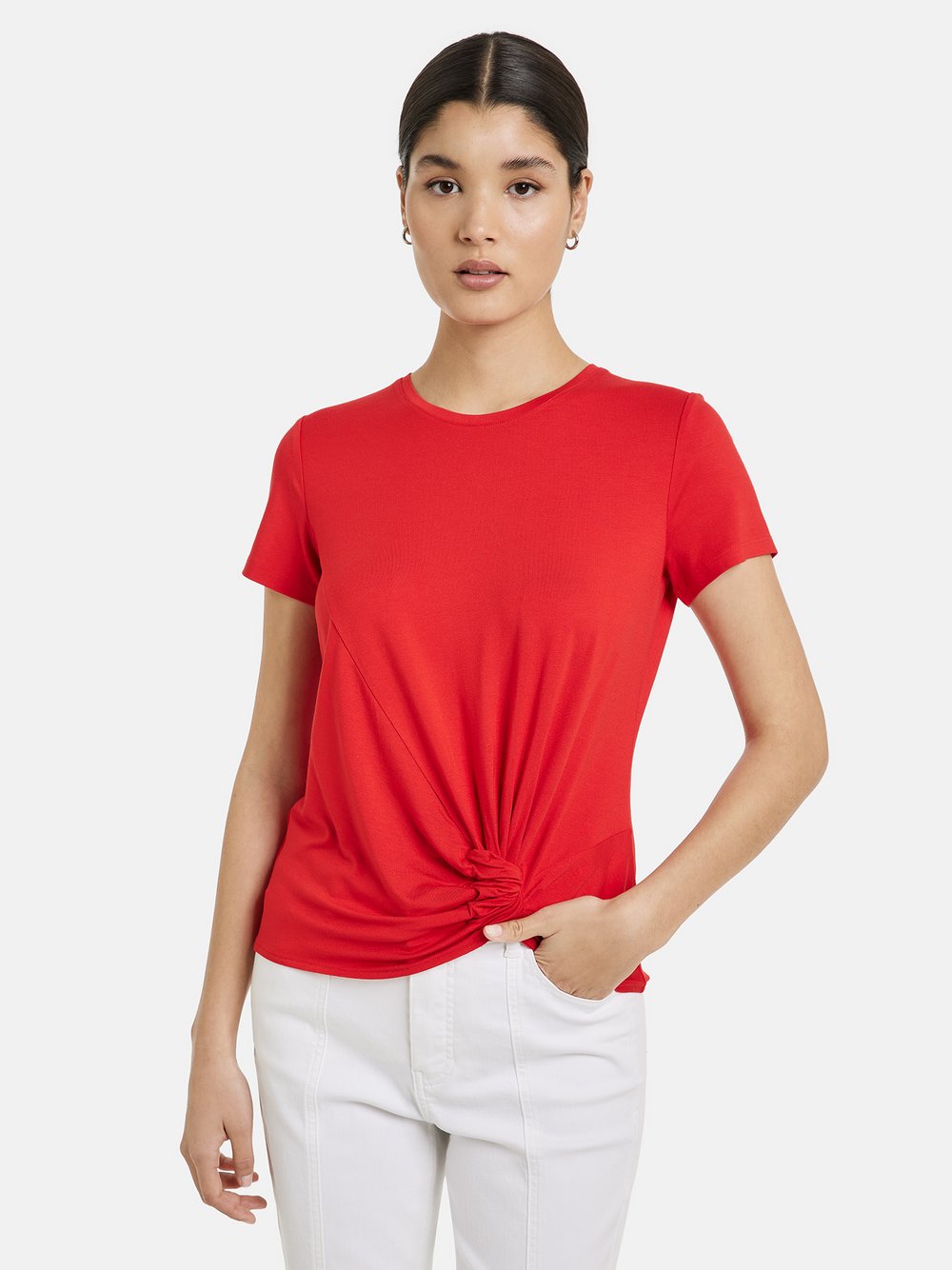 Taifun Kurzarmshirt Damen Viskose rot, 44