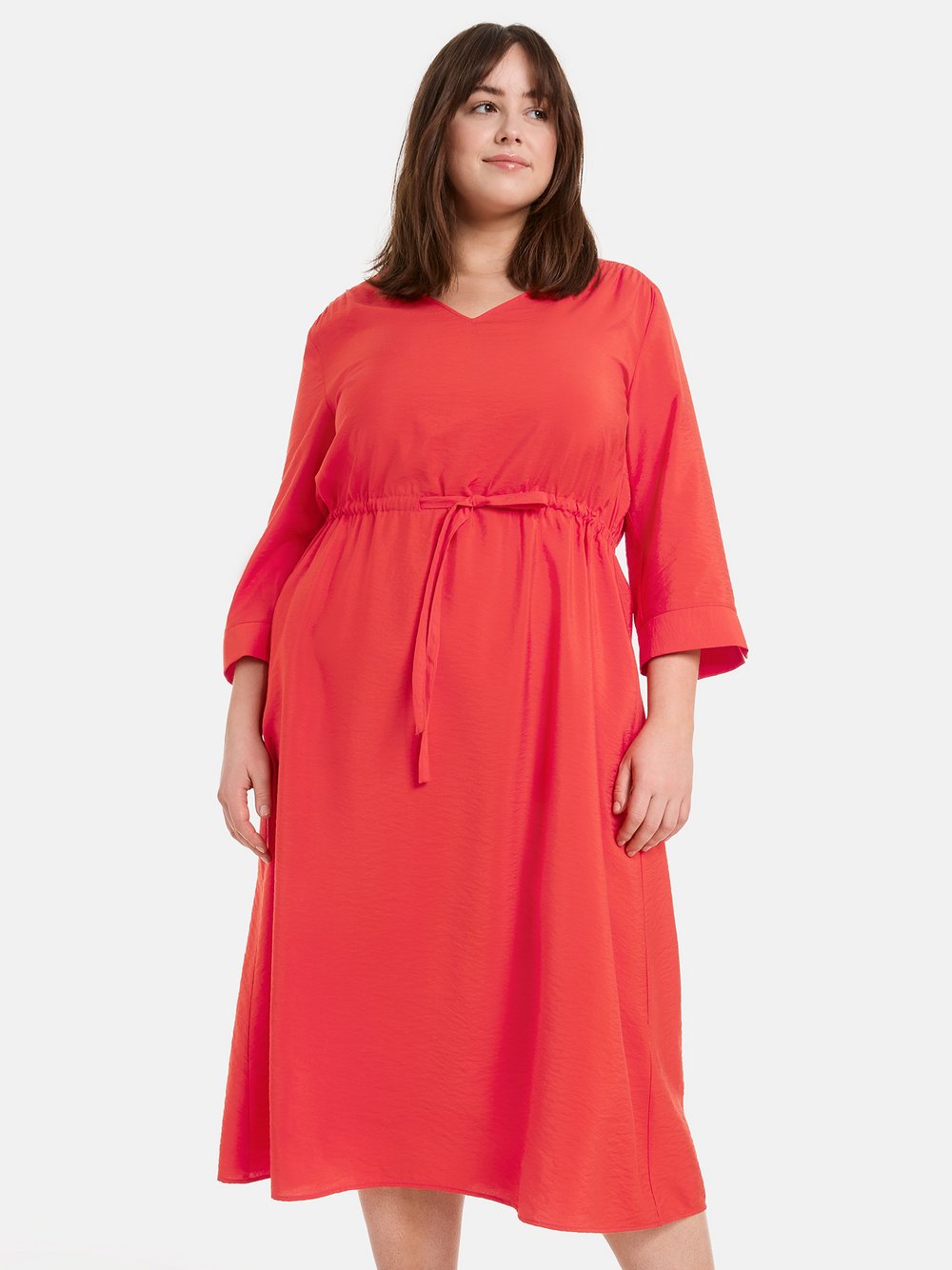 Samoon Sommerkleid Damen Viskose rot, 52