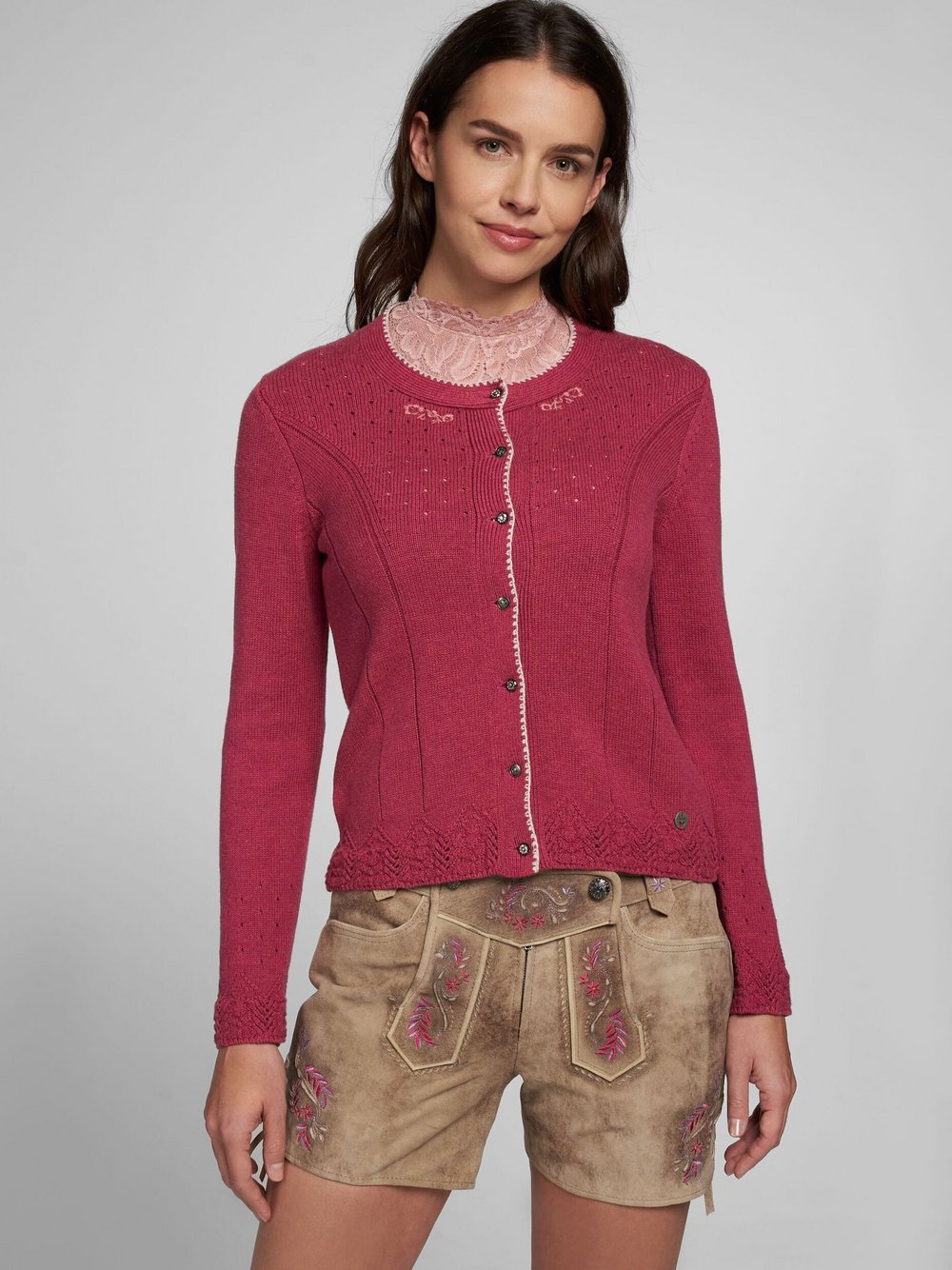 Spieth & Wenksy Trachtenstrickjacke Damen rosa, M