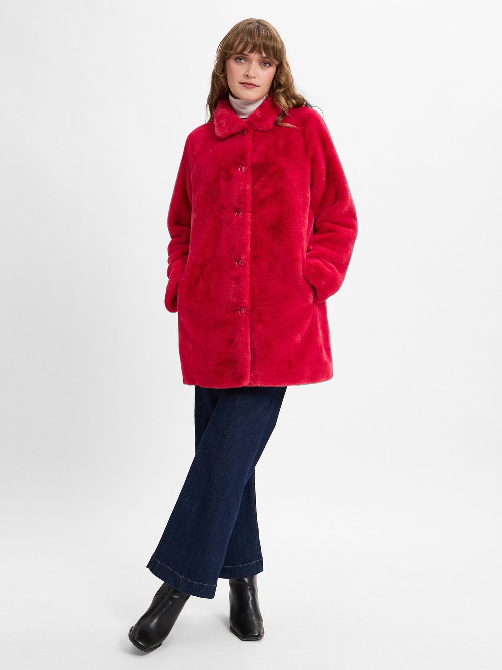 Marie Lund Mantel Damen rot, 44