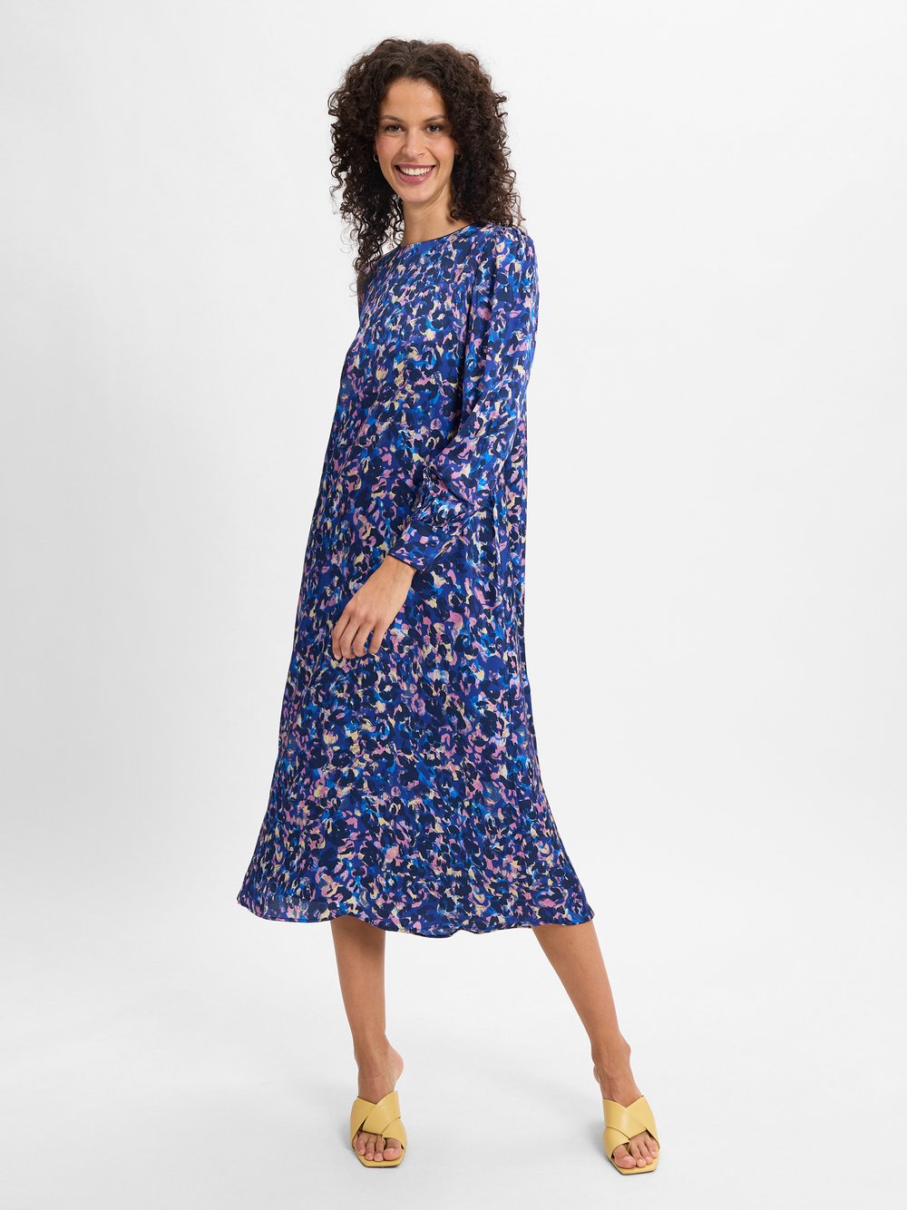 Rich & Royal Sommerkleid Damen Viskose blau gemustert, 38