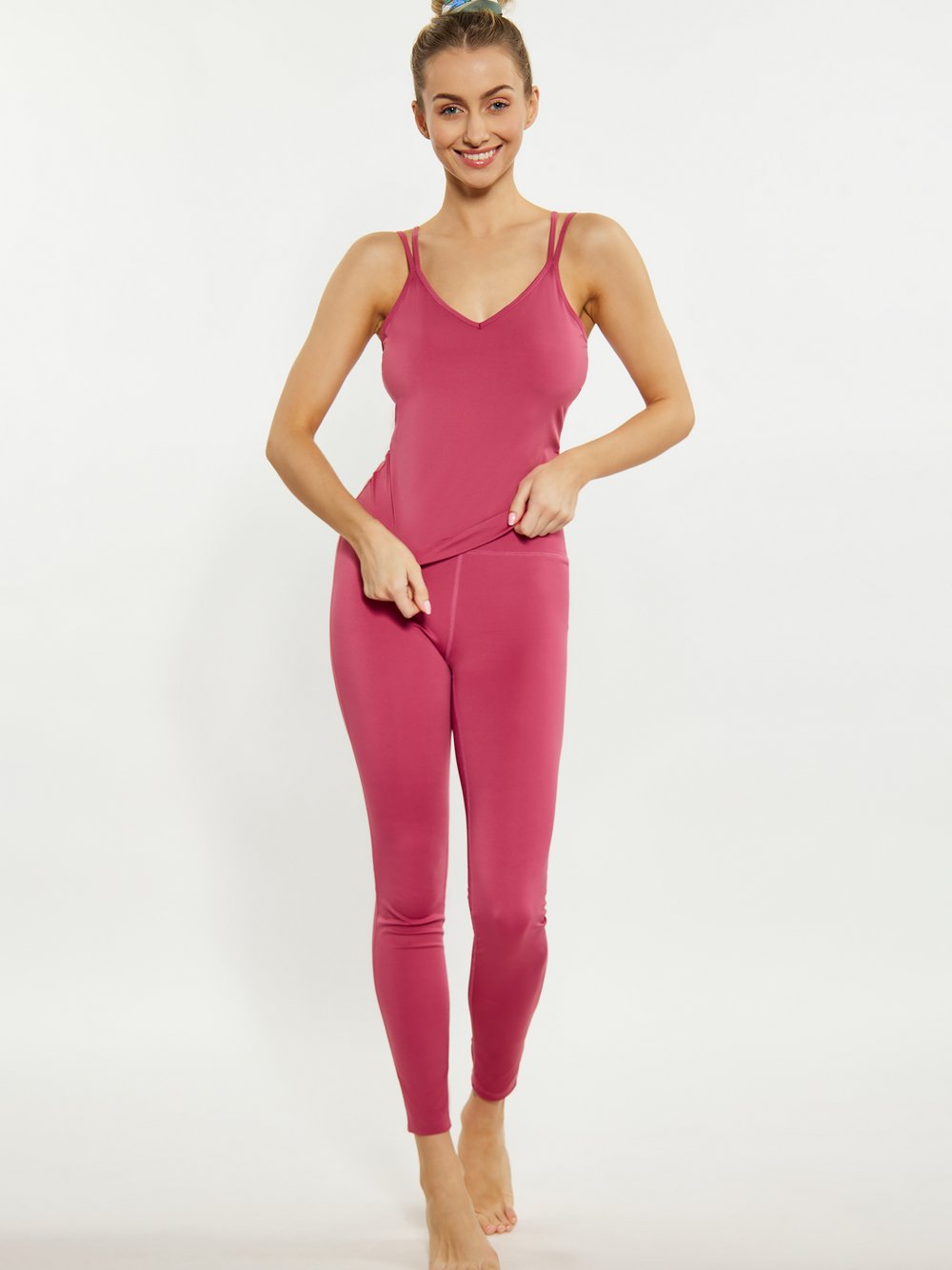 IZIA Trägertop Damen Polyamid rosa, XL/XXL