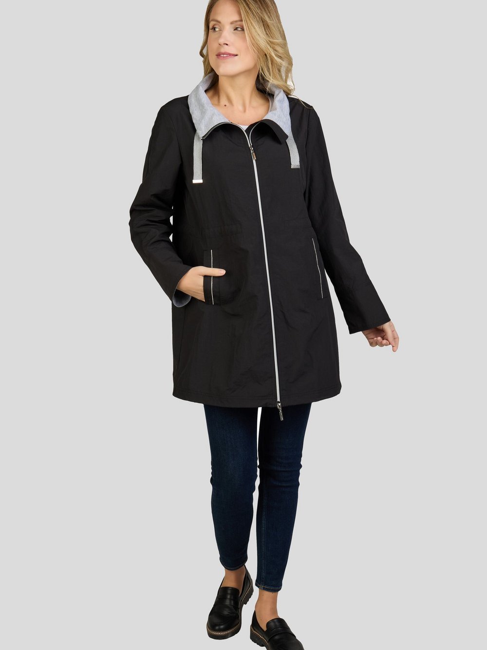 White Label Parka Damen schwarz, 40