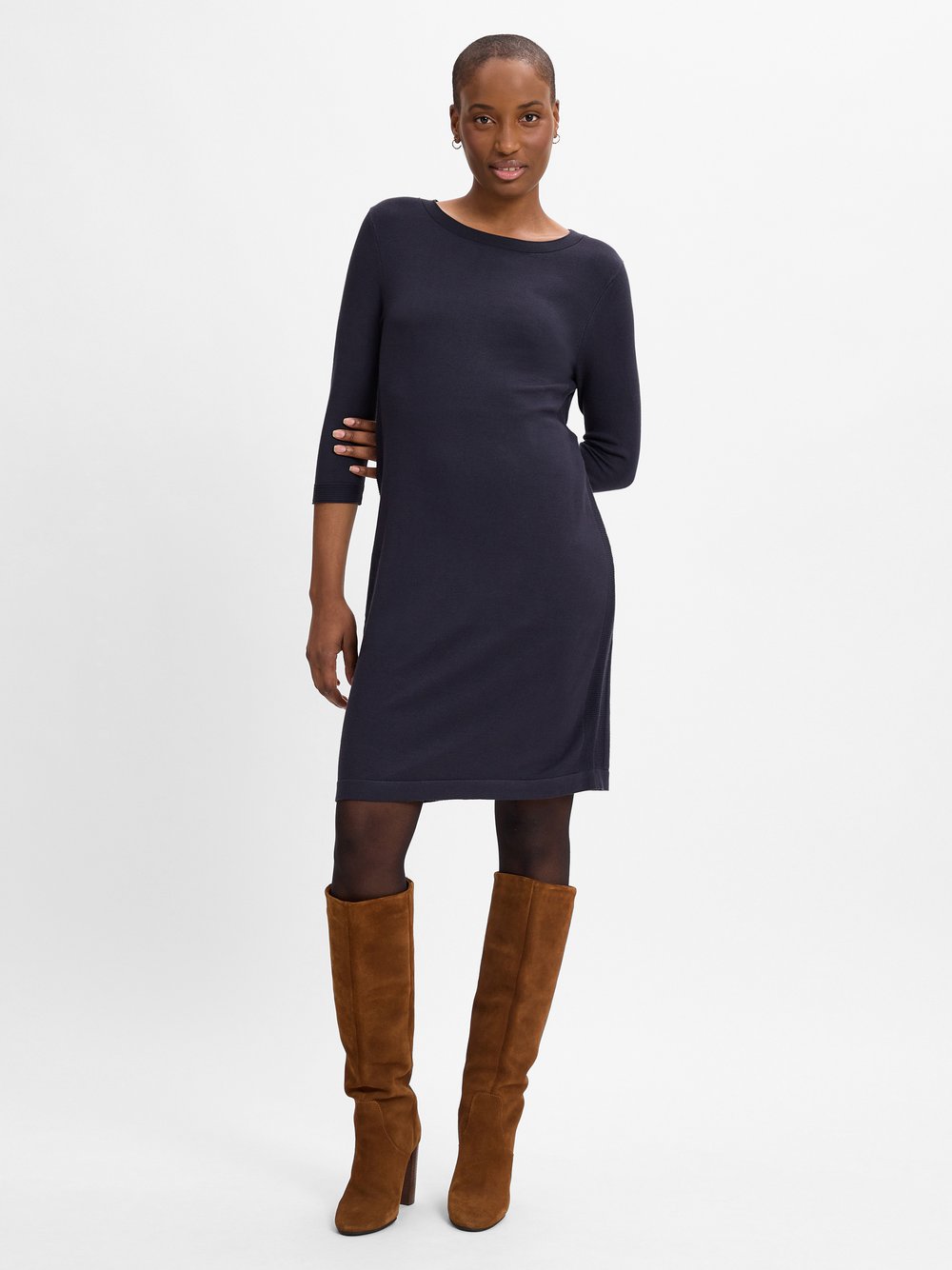 comma Strickkleid Damen Viskose blau, 38