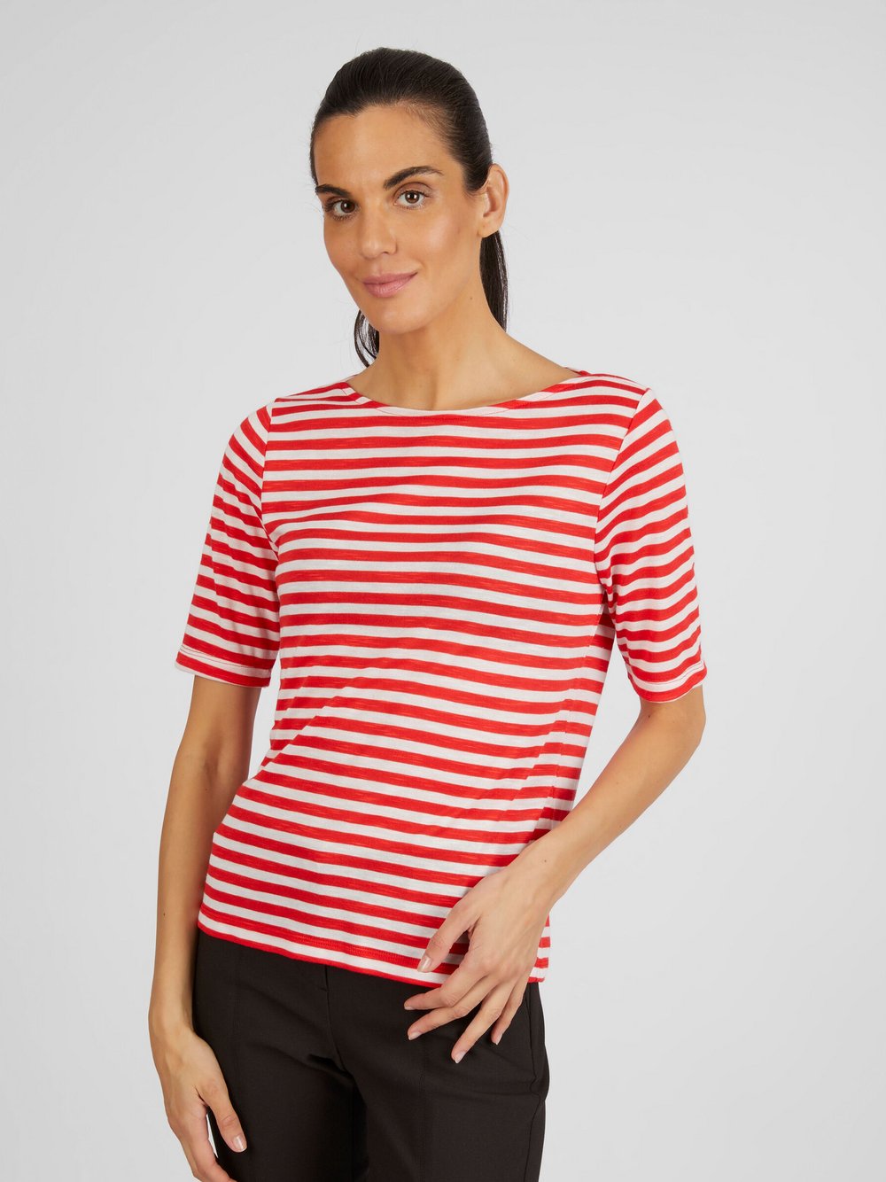 Lovely Sisters T-Shirt Tini Damen Baumwolle rot gestreift, 46