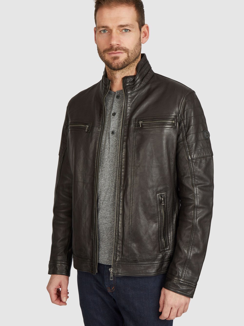 Bugatti Lederjacke Herren schwarz, 60