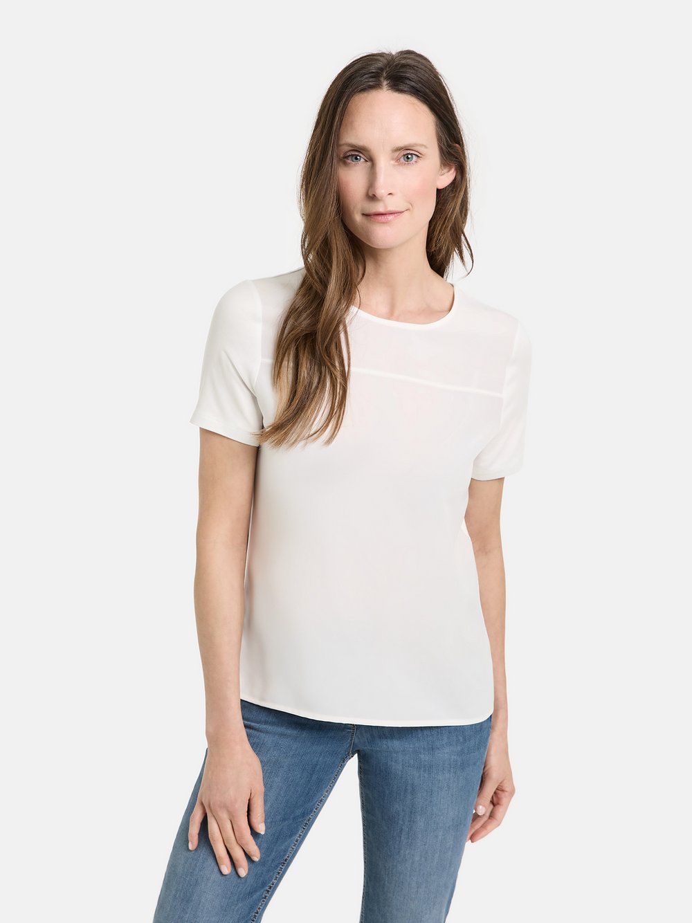 Gerry Weber T-Shirt Damen Viskose weiß, 48