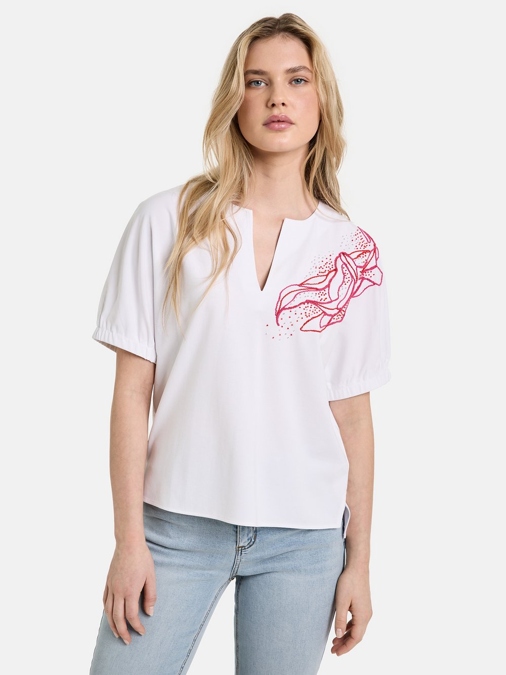 Taifun Kurzarmshirt Damen Viskose weiß, 44