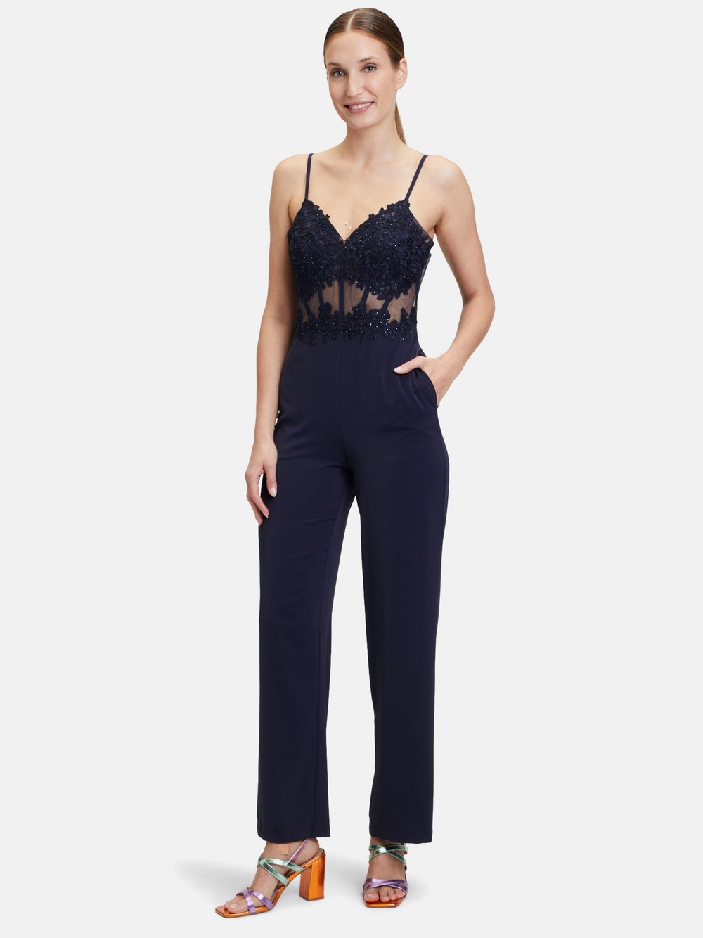 Vera Mont Jumpsuit Damen blau, 36